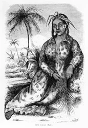 Königin Pomare IV. von Tahiti, Illustration aus Eugene Delesserts 